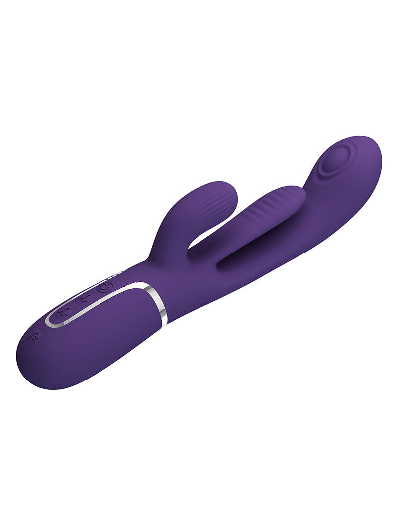 6: Pretty Love - Shania - Rabbit-Vibrator mit Stoßfunktion - Tiefes Lila