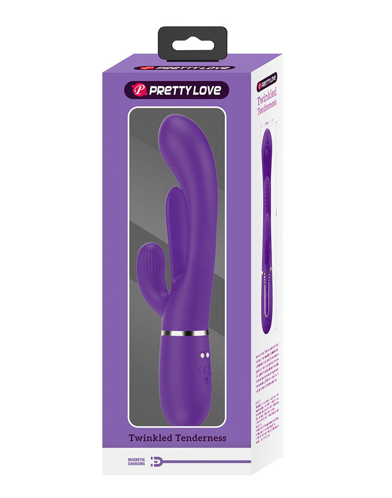 7: Pretty Love - Shania - Rabbit-Vibrator mit Stoßfunktion - Tiefes Lila