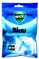 Wick Blau mit kühlendem Menthol Beutel ohne Zucker, 72 g