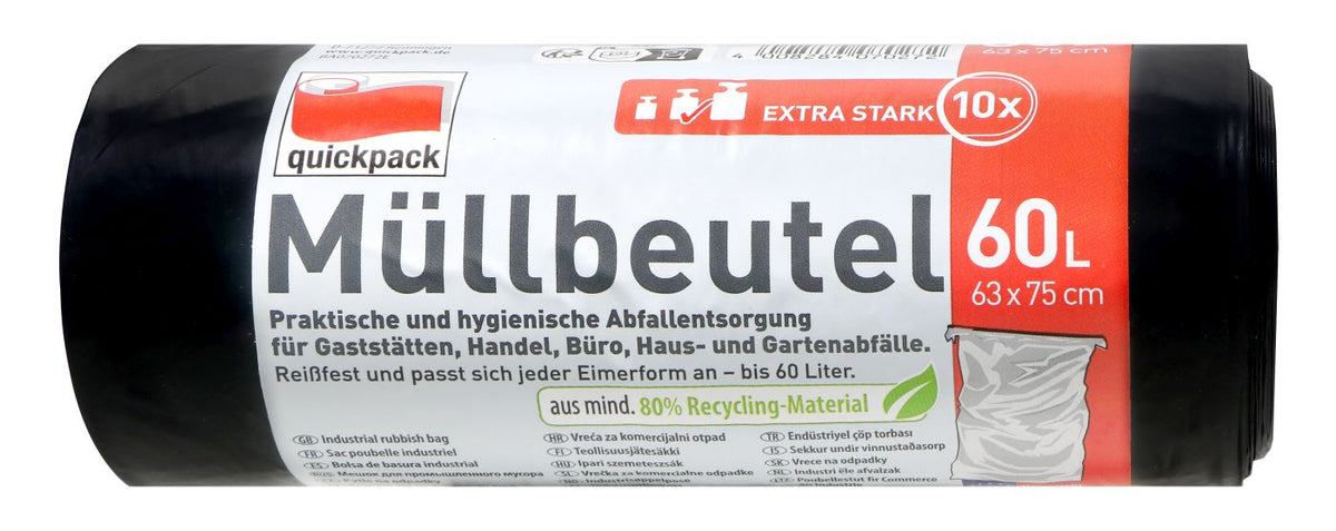 Quickpack Müllbeutel 60 l, 63x75, 10 er