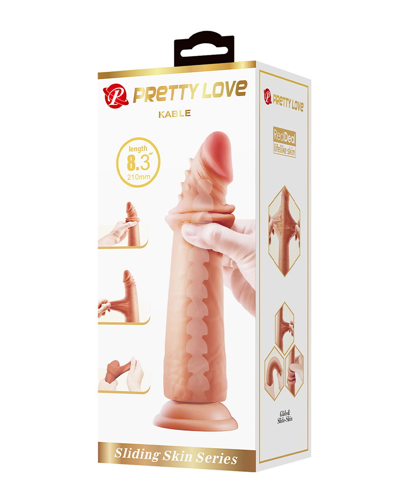 9: Pretty Love - Kable - Sliding Skin Realistischer Dildo 21cm - Hellbraun