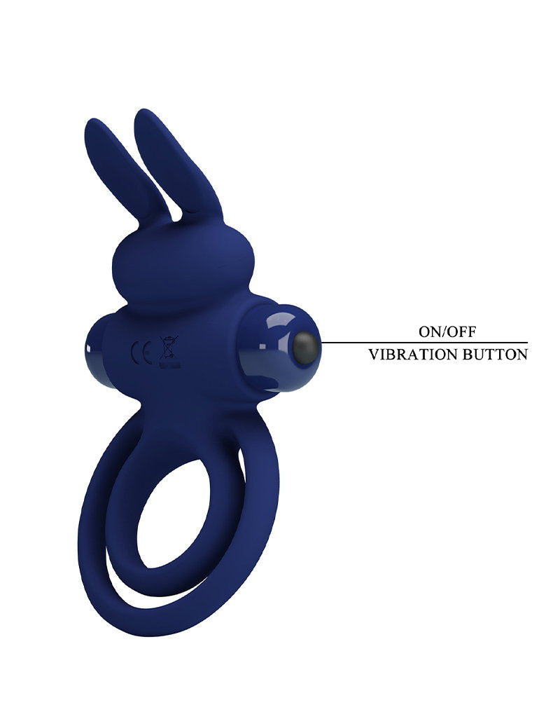 7: Pretty Love - Darey - Rabbit Cock Ring - Tiefblau