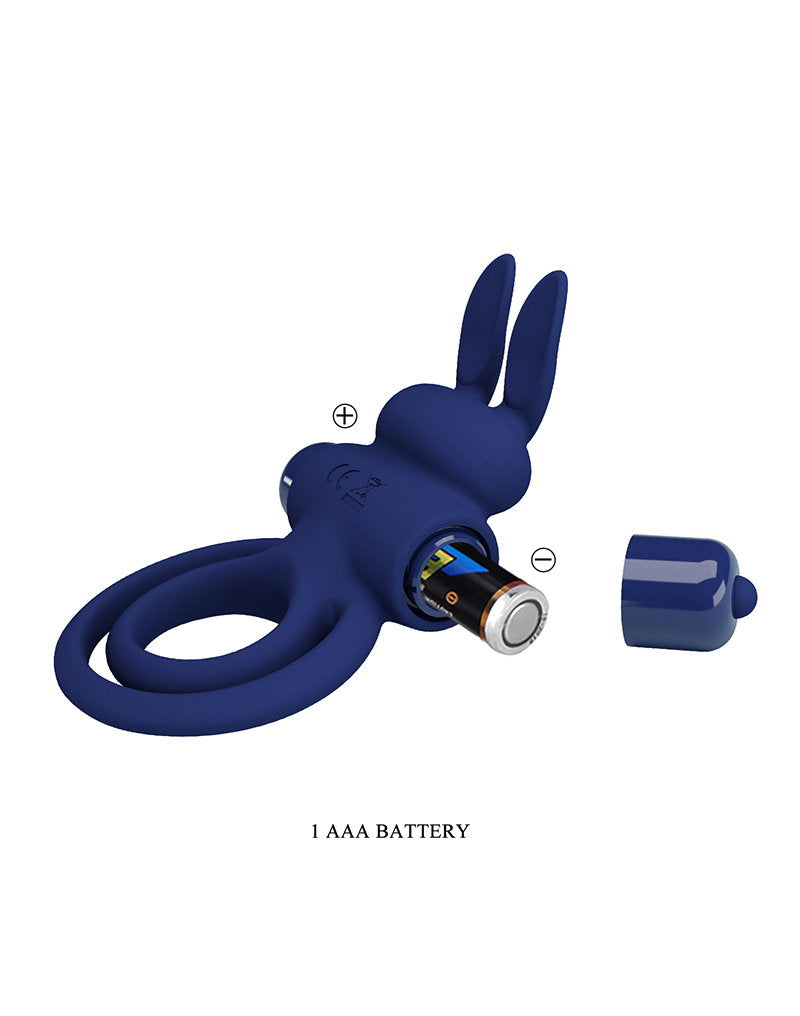 Pretty Love - Darey - Rabbit Cock Ring - Tiefblau