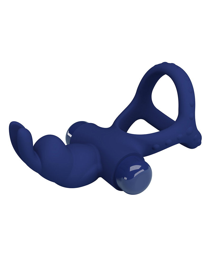 Pretty Love - Luchito - Rabbit Cock Ring - Tiefblau
