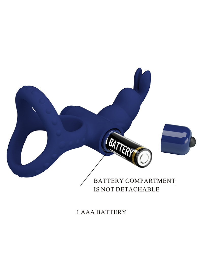 9: Pretty Love - Luchito - Rabbit Cock Ring - Tiefblau