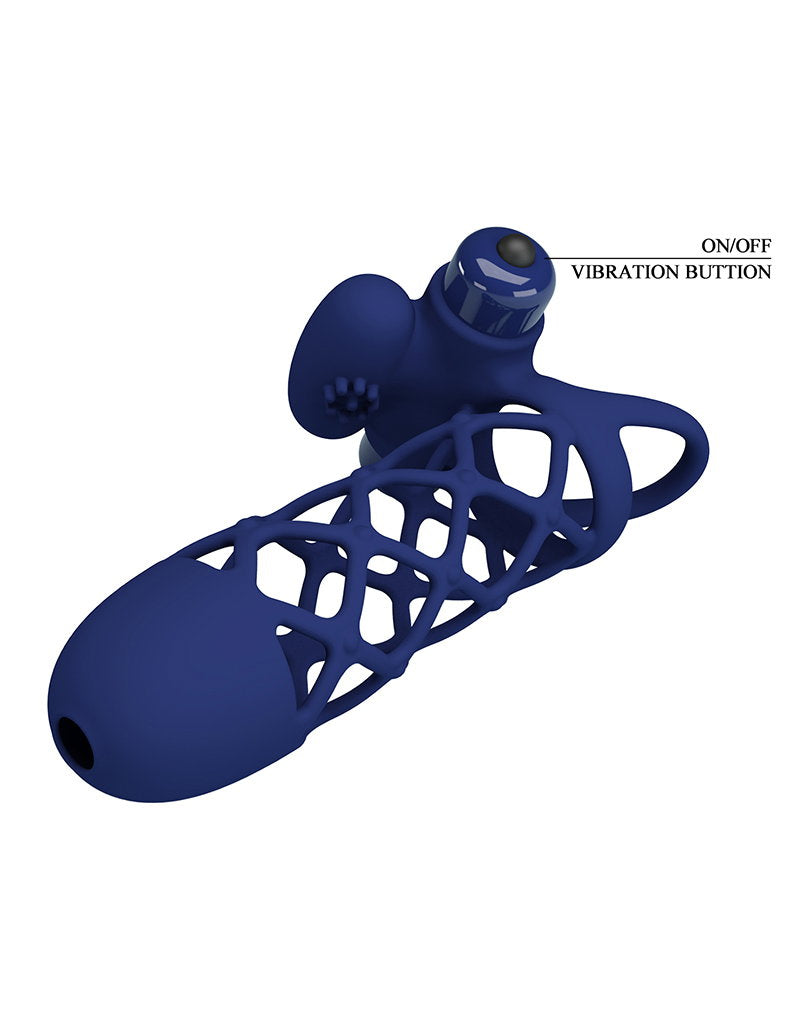 4: Pretty Love - Giann - Vibrierende Schwanzmanschette - Tiefblau