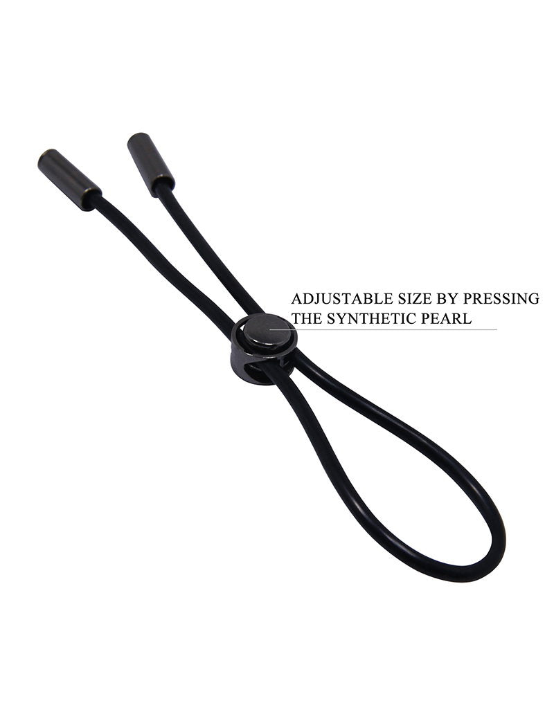 6: Pretty Love - Magic Lasso Cock Ring - Schwarz