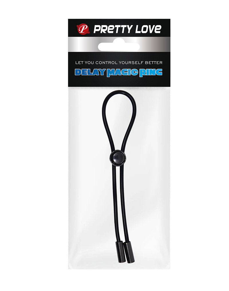 7: Pretty Love - Magic Lasso Cock Ring - Schwarz