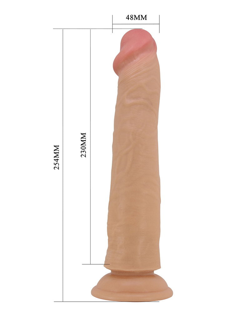 Pretty Love – Sharife – realistischer Dildo mit gleitender Haut, 25,4 cm - Nude