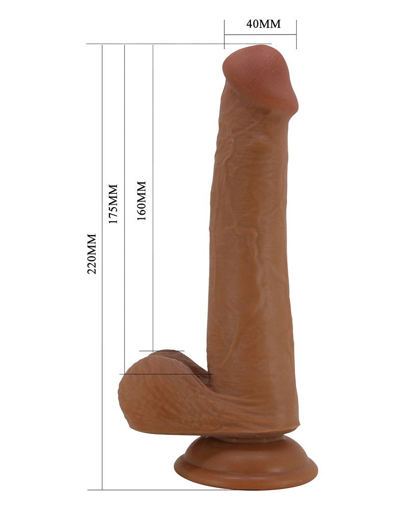 6: Pretty Love – Tallen – Realistischer Dildo mit gleitender Haut, 22 cm -  Braun