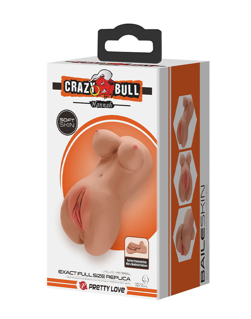 Crazy Bull - Hannah - Premium Dual Channel Male Masturbator - Braun