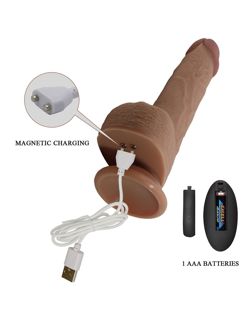 Pretty Love - Tommy -  Thrusting Lebensechte Skin Vibrator - Hellbraun