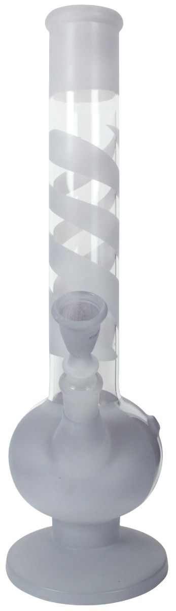 Kugel Glasbong curved, clear 38cm