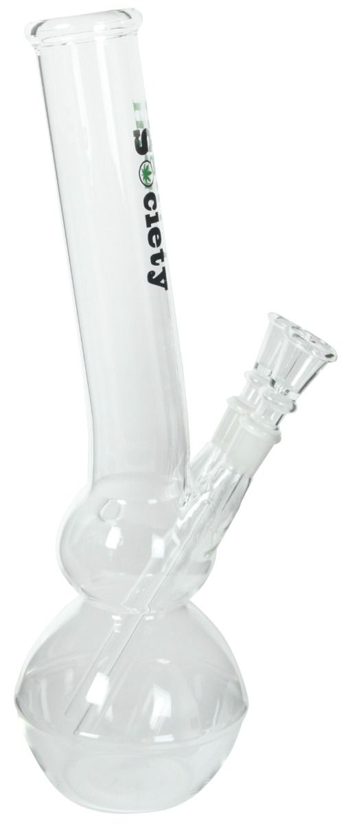 Kugel Glasbong double, clear 36cm