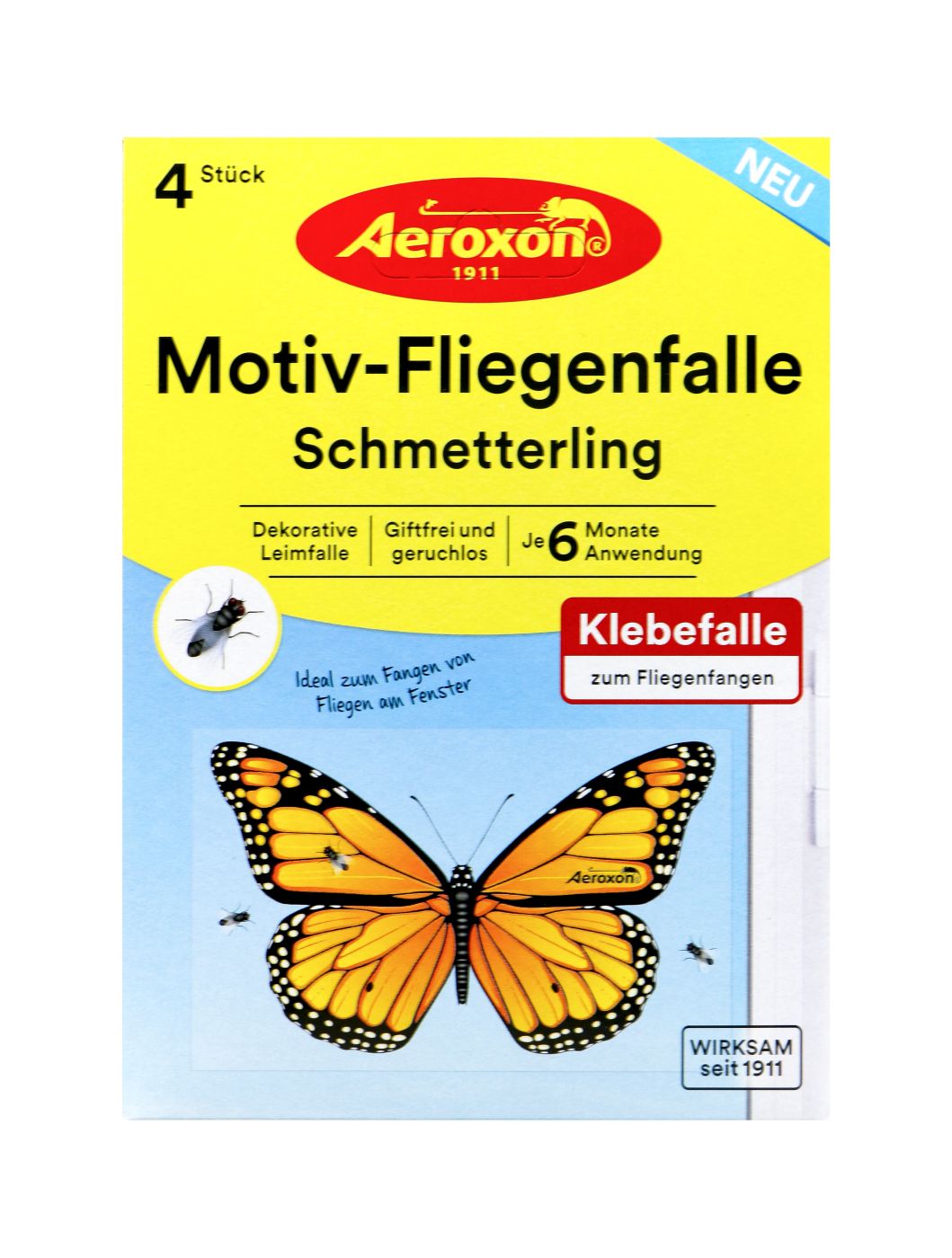 Aeroxon Motiv-Fliegenfalle Schmetterling, 4 er