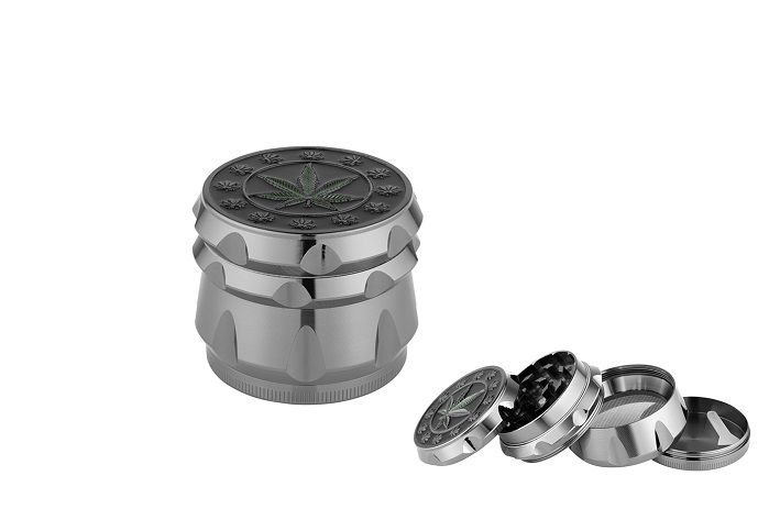 Dreamliner Grinder Aluminium, anthrazit, Hanfblatt 4tlg. 