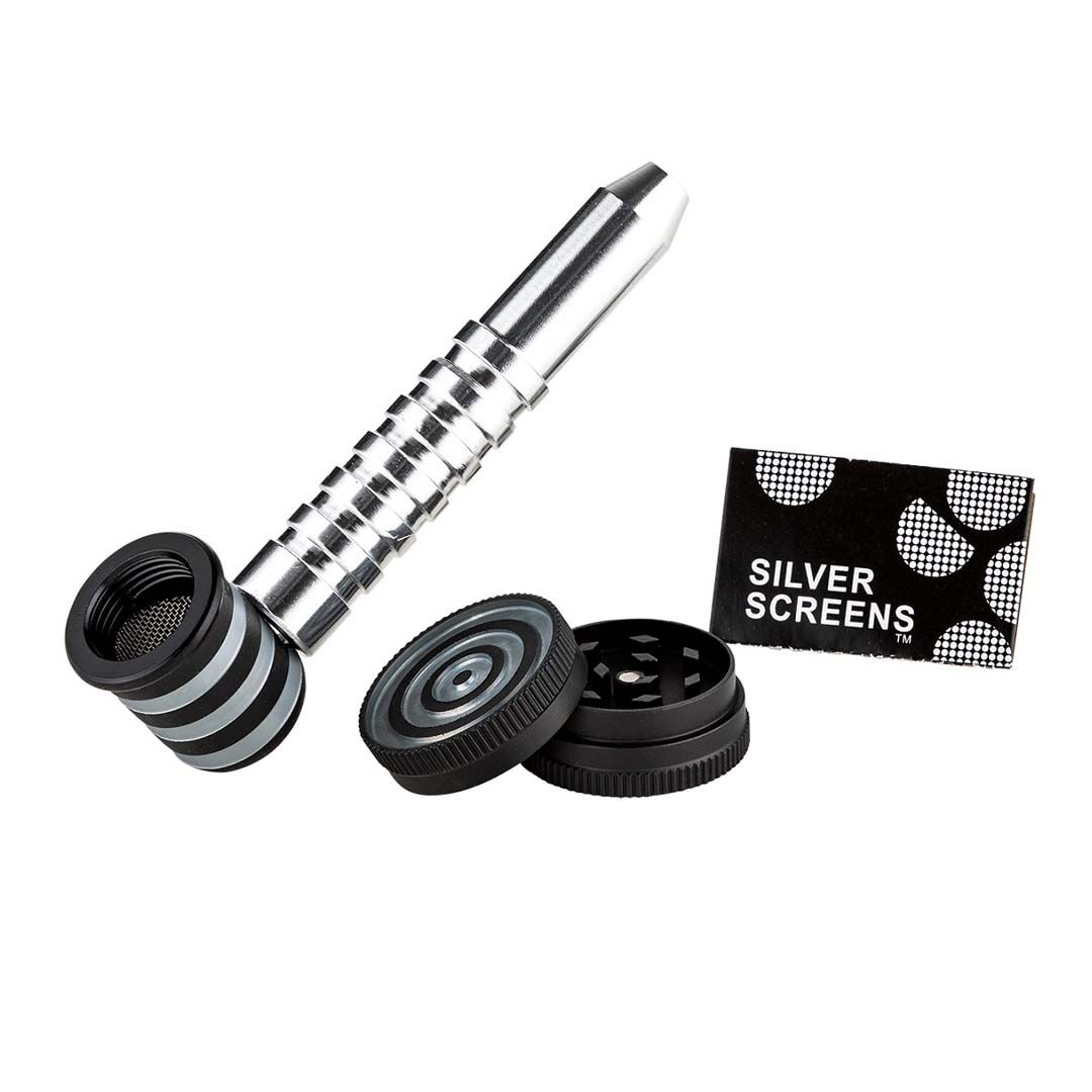 Purpfeife Set Sllber, Metall - 24 Stk