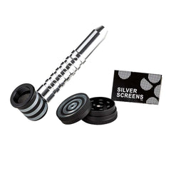 Purpfeife Set Sllber, Metall - 24 Stk