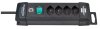 Premium-Line Steckdosenleiste 4-fach schwarz 1,8m H05VV-F 3G1,5 *CH*