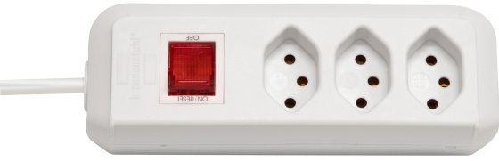 cleverLINE Steckdosenleiste  3-fach weiss 1,5m H05VV-F 3G1,0 mit Schalter *CH* - Produktbild