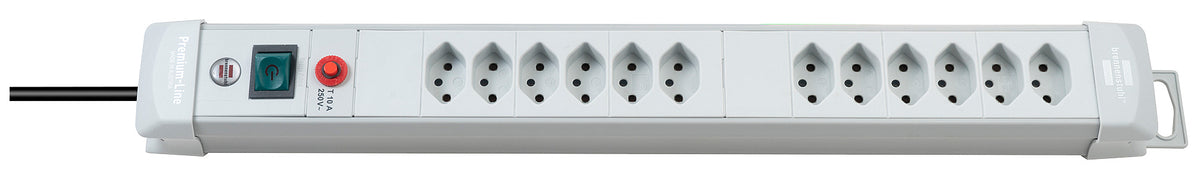 Premium-Line Steckdosenleiste 12-fach lichtgrau 3m H05VV-F 3G1,5 *CH* - Produktbild