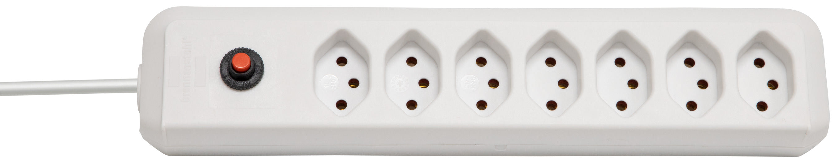 cleverLINE Steckdosenleiste 7-fach weiss 2m H05VV-F 3G1,0 *CH* - Produktbild