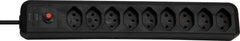 cleverLINE Steckdosenleiste 9-fach schwarz 2m H05VV-F 3G1,0 *CH*
 - Produktbild