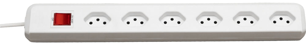 cleverLINE Steckdosenleiste 6-fach 90° weiss 2m H05VV-F 3G1,0 mit Schalter *CH*
 - Produktbild