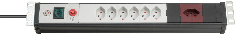 Premium-Line 19" Steckdosenleiste 7-fach für Schaltschränke, 3m H05VV-F 3G1,5  *CH* - Produktbild