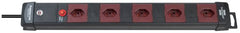 Premium-Line Technik Steckdosenleiste 5-fach schwarz/bordeaux 3m H05VV-F 3G1,5 *CH* - Produktbild