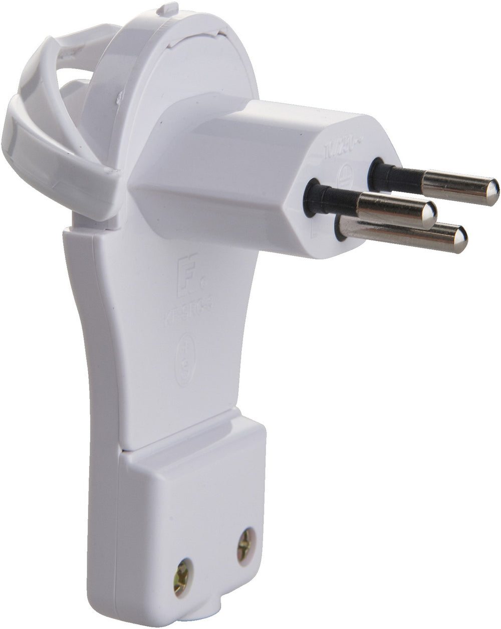 Flachstecker 10A  montierbar CH - Produktansicht