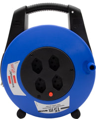VL-XL Vario Line Kabelbox 4-fach schwarz/blau/lichtgrau, Kabel 15m H05VV-F 3G1,0 *CH* - Produktansicht