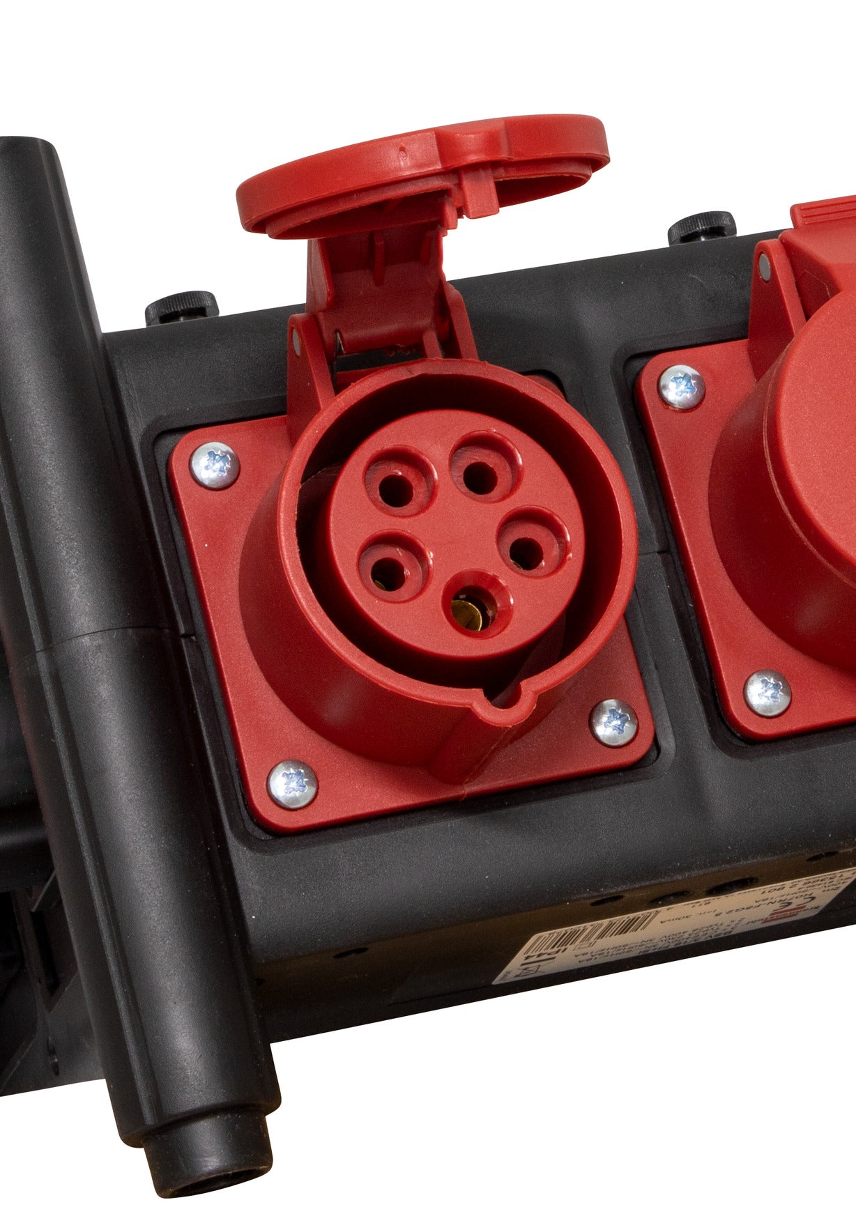 Kompakter Stromverteiler BSV 3 - FI/16, 3x CEE 400V/16A, 2x Typ T25 (IP55),  2x Typ T23 (IP55) *CH* - Produktansicht