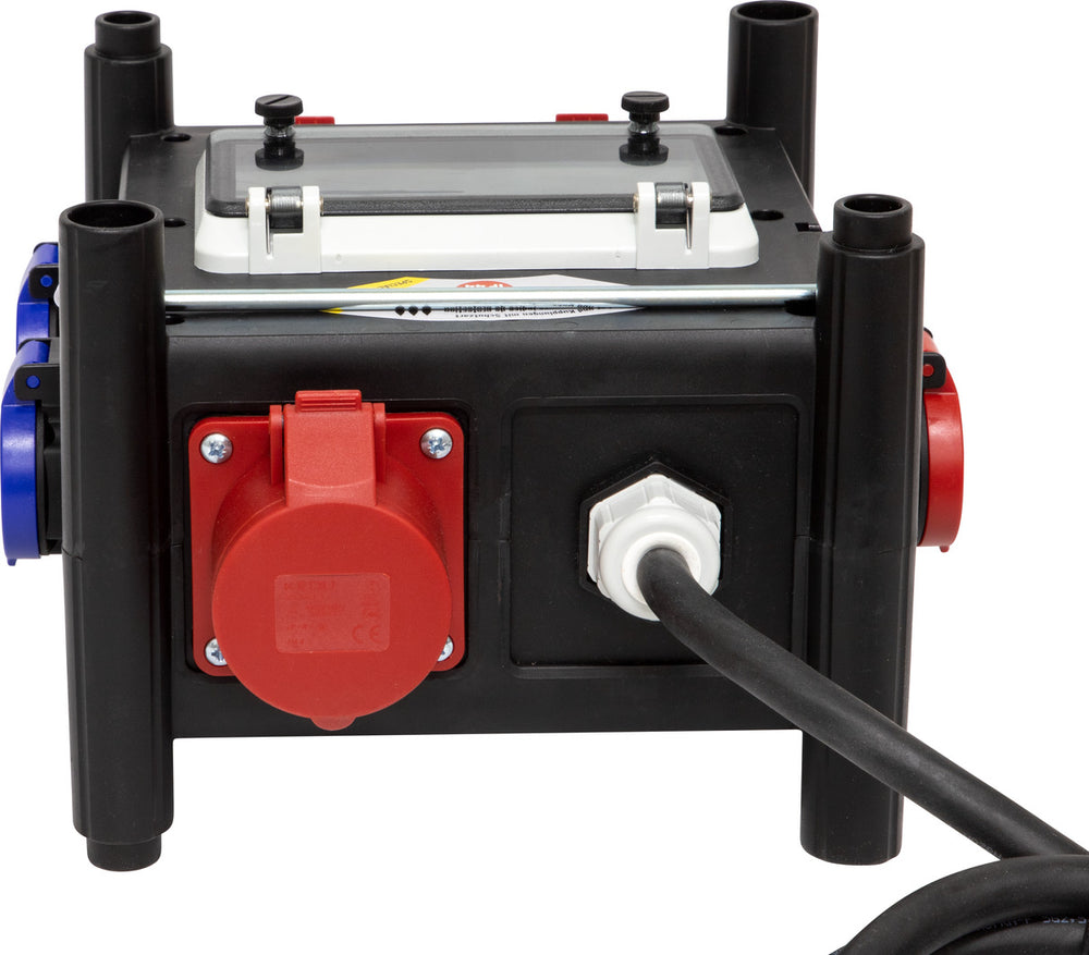 Kompakter Stromverteiler BSV 3 - FI/16, 3x CEE 400V/16A, 2x Typ T25 (IP55),  2x Typ T23 (IP55) *CH* - Produktansicht