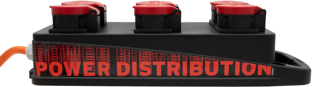 Portabler Stromverteiler BSV P T25/5 400V/16A, 6x T25 Steckdosen, Stecker T25, Kabel 2m N07V3V3 5G2.5 orange *CH*
 - Produktansicht