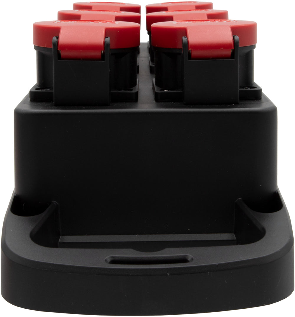 Portabler Stromverteiler BSV P T25/5 400V/16A, 6x T25 Steckdosen, Stecker T25, Kabel 2m N07V3V3 5G2.5 orange *CH*
 - Produktansicht