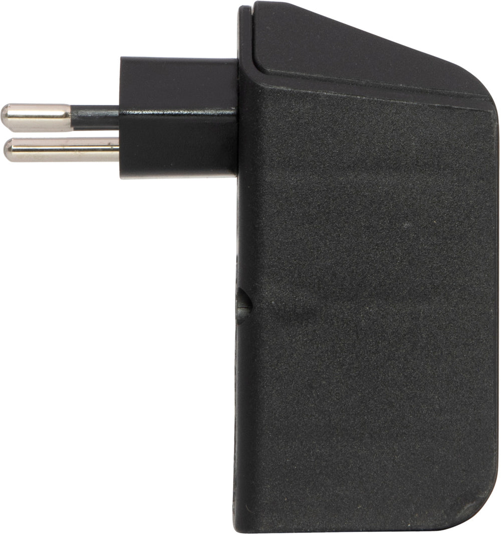 cleverLINE Abzweigstecker 2-fach schwarz, drehbar bis 300° mit Aufhänger *CH*  - Produktansicht