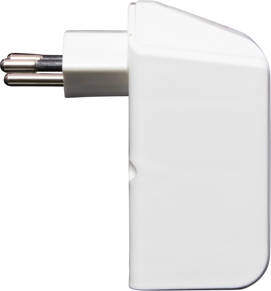 cleverLINE Abzweigstecker 2-fach weiss, drehbar bis 300° mit Aufhänger *CH*  - Produktansicht