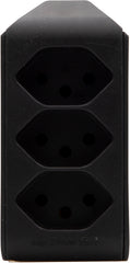 cleverLINE Abzweigstecker 3-fach schwarz, drehbar bis 300° mit Aufhänger *CH*  - Produktansicht