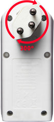 cleverLINE Abzweigstecker 2-fach weiss mit Schalter, drehbar bis 300° mit Aufhänger *CH* - Produktansicht