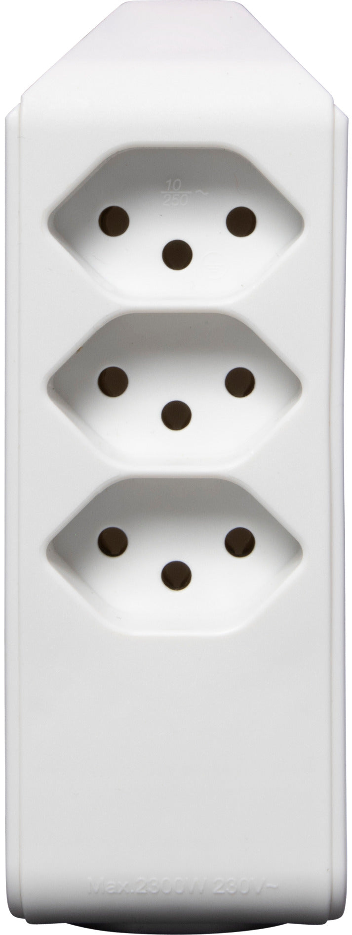 cleverLINE Abzweigstecker 3+1 fach weiss, drehbar bis 300° mit Aufhänger *CH* 

 - Produktansicht