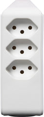 cleverLINE Abzweigstecker 3+1 fach weiss, drehbar bis 300° mit Aufhänger *CH* 

 - Produktansicht