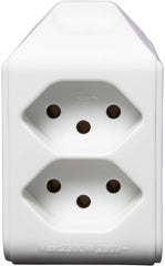 cleverLINE Abzweigstecker 2-fach weiss, drehbar bis 300° ohne Aufhänger *CH*  - Produktansicht