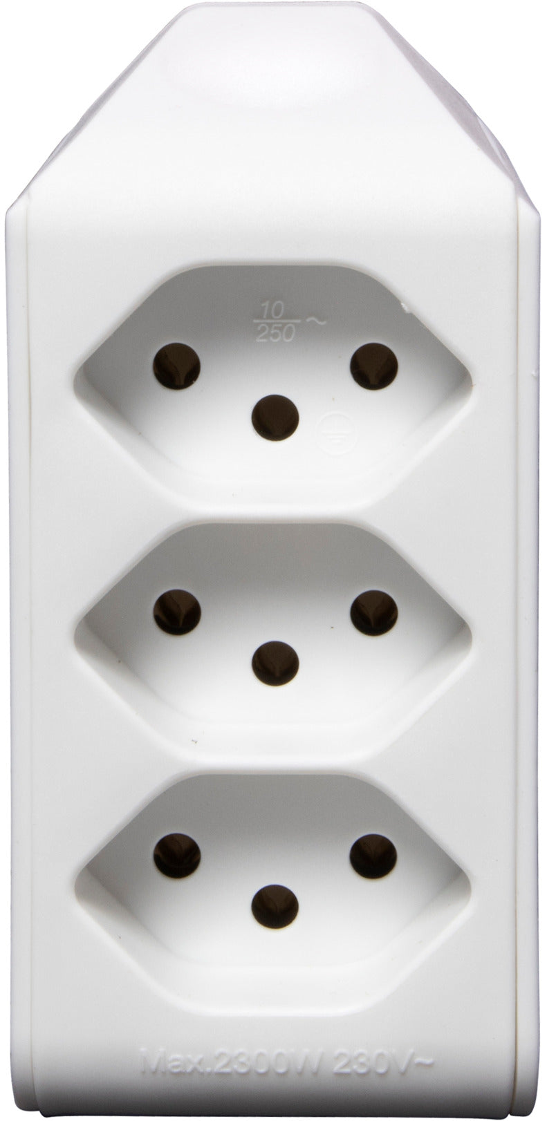 cleverLINE Abzweigstecker 3-fach weiss, drehbar bis 300° ohne Aufhänger *CH*  - Produktansicht