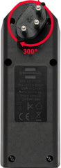 cleverLINE Abzweigstecker 3-fach schwarz mit Schalter, drehbar bis 300° ohne Aufhänger *CH* - Produktansicht