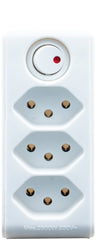 cleverLINE Abzweigstecker 3-fach weiss mit Schalter, drehbar bis 300° ohne Aufhänger *CH* - Produktansicht