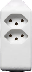 cleverLINE Abzweigstecker 2+1 fach weiss, drehbar bis 300° ohne Aufhänger *CH* 
 - Produktansicht
