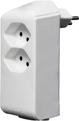 cleverLINE Abzweigstecker 2+1 fach weiss, drehbar bis 300° ohne Aufhänger *CH* 
 - Produktbild