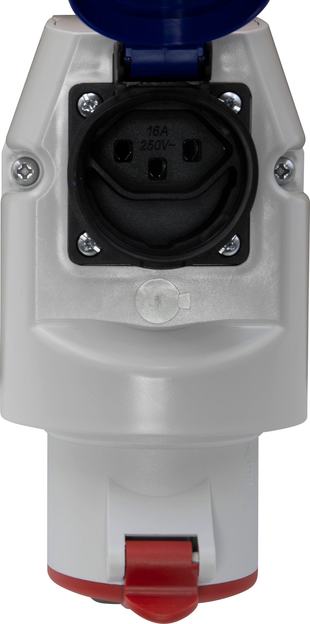 Kombi-Wandsteckdose mit CEE 400/16A und T23 3-polig  IP44 - Produktansicht