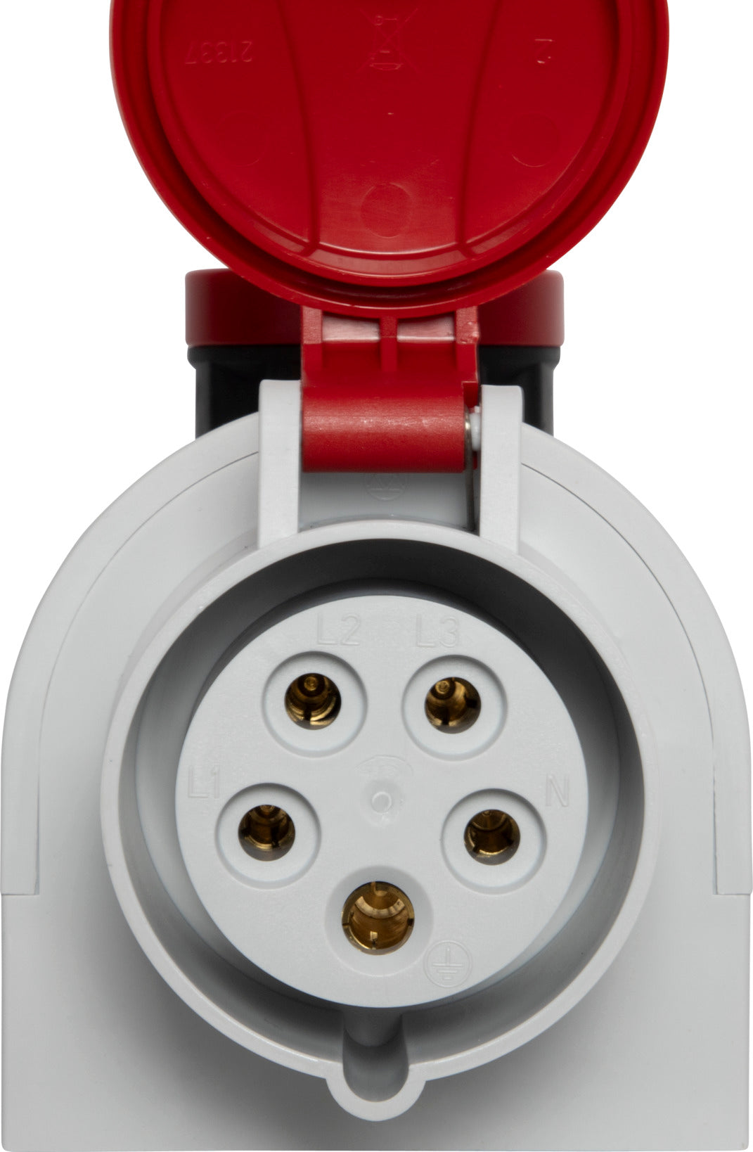 Kombi-Wandsteckdose mit CEE 400V/16A und T25 5-polig IP44 - Produktansicht